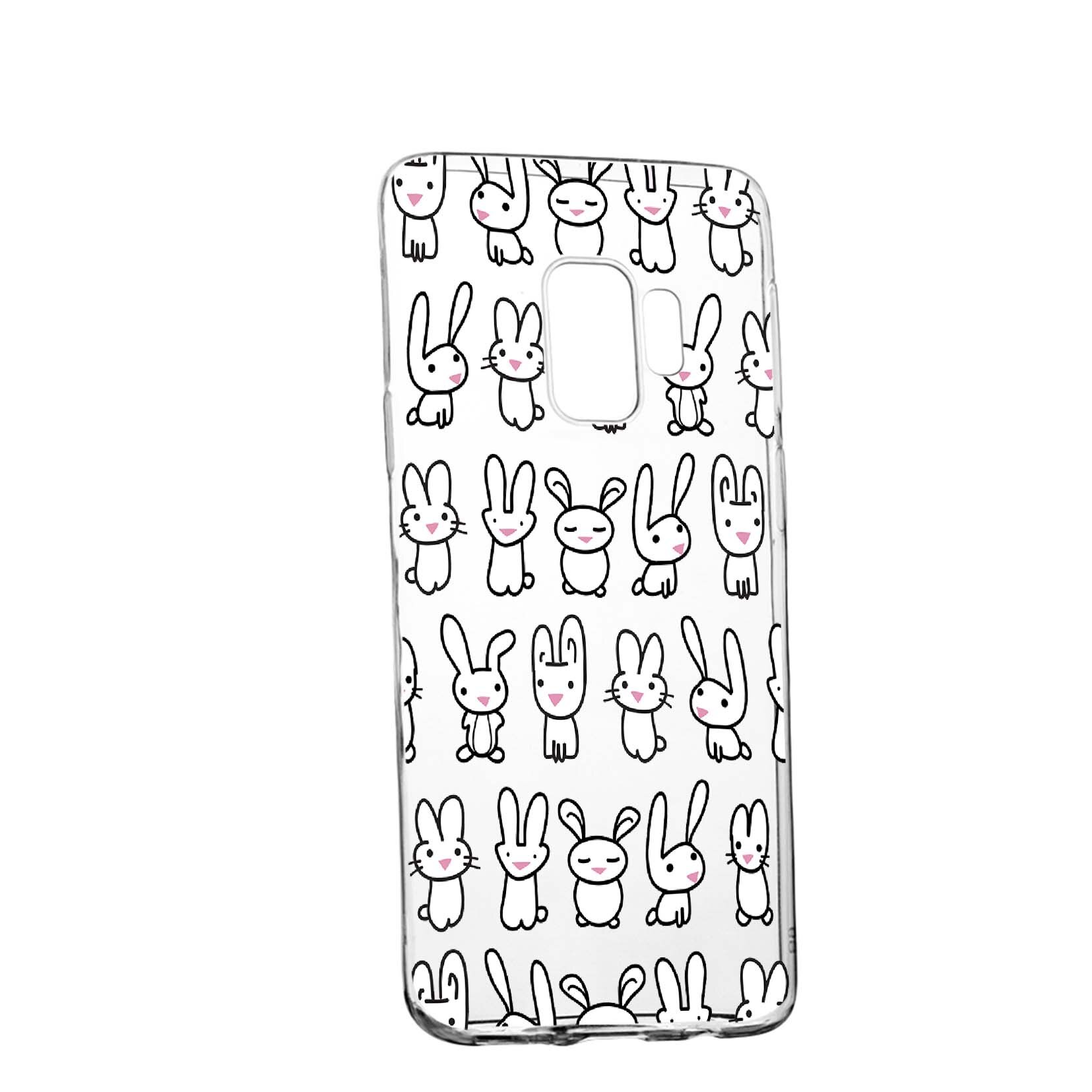 Husa Rabbits, pentru Huawei Mate 20 Lite, rezistenta la uzura, anti-alunecare, din silicon Premium, 691