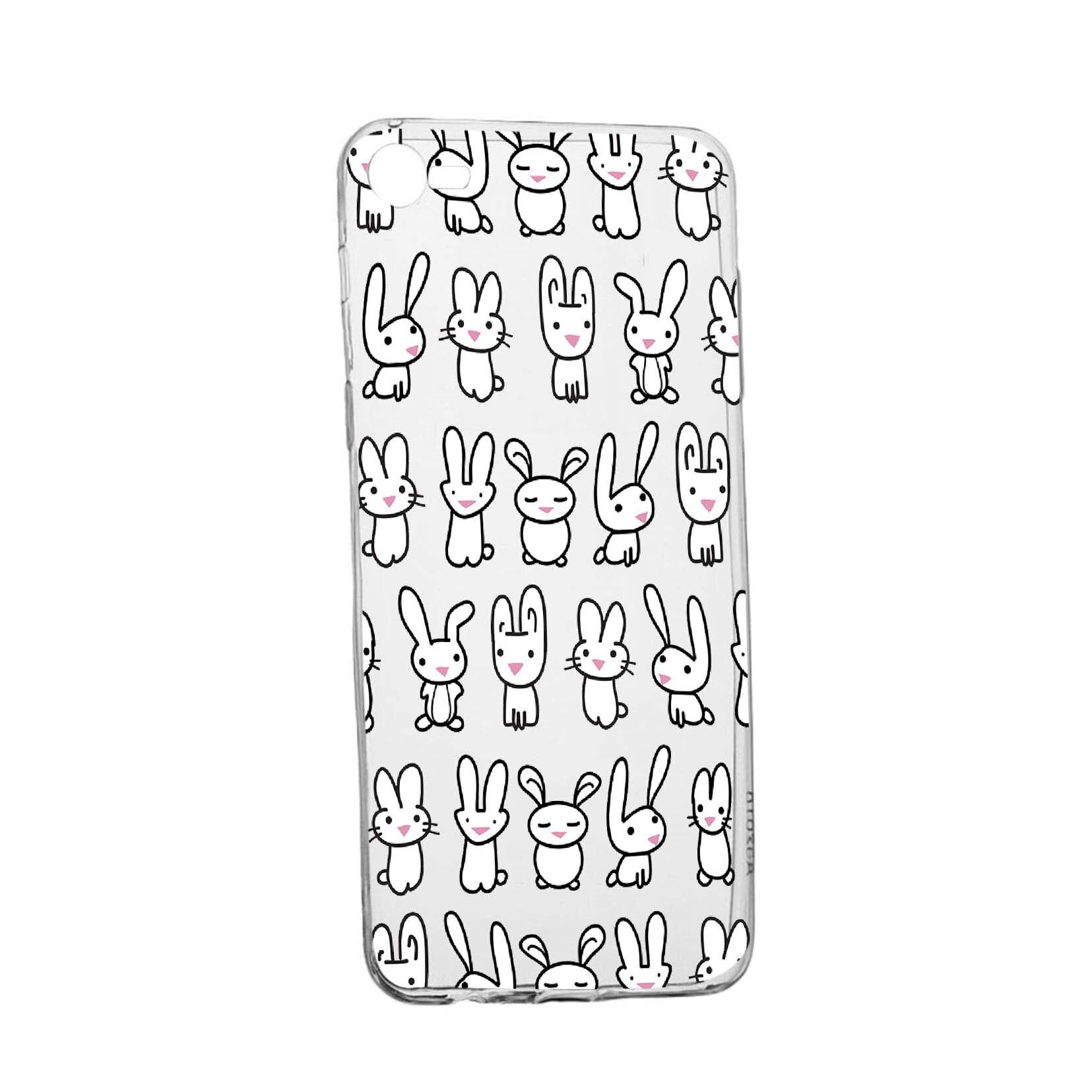 Husa Rabbits, pentru HTC Desire 12, rezistenta la uzura, anti-alunecare, din silicon Premium, 691