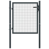 poarta de gradina din plasa vidaxl otel galvanizat 100 x 175 cm gri imagen 20_0_
0