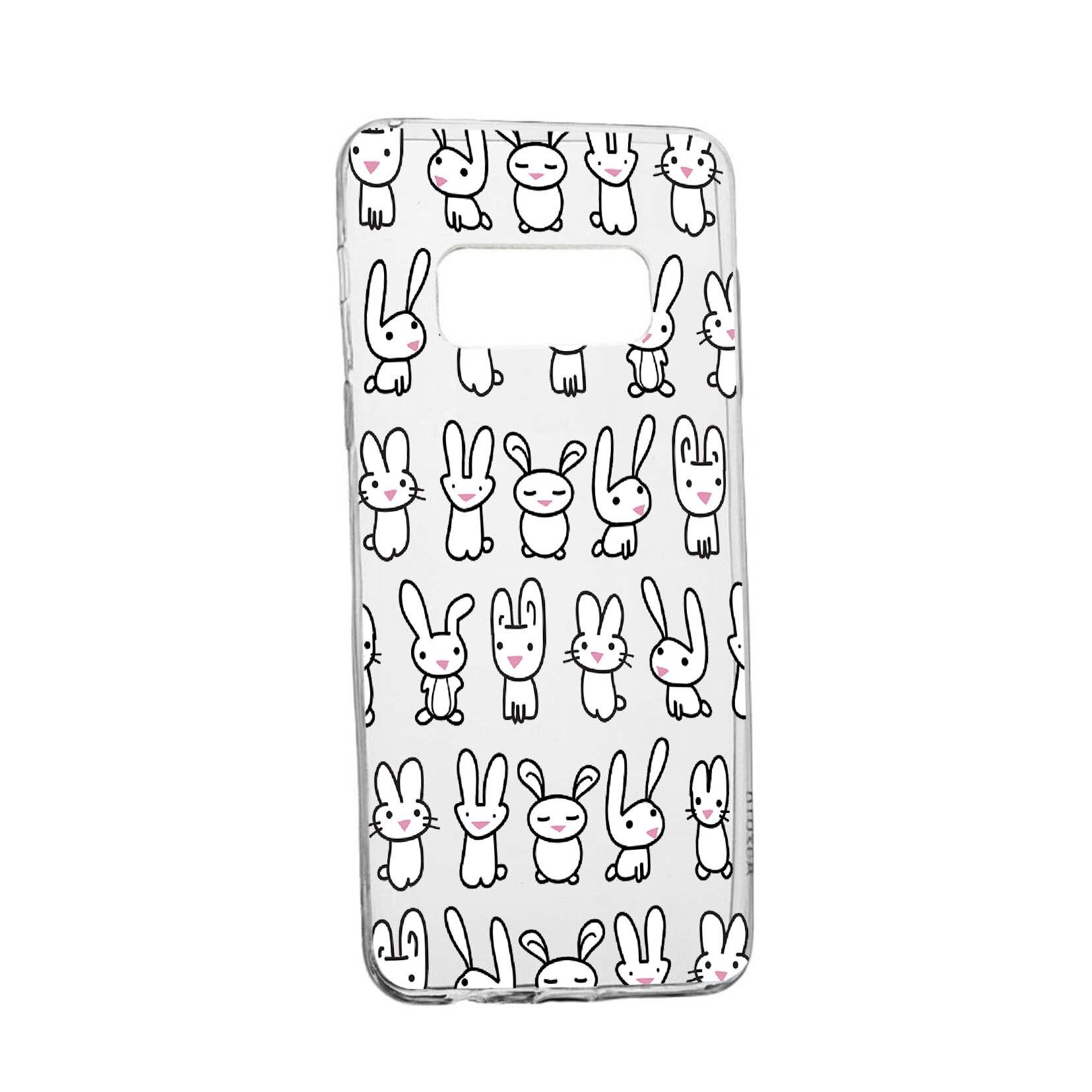 Husa Rabbits, pentru Samsung Galaxy S10Lite/S10e, rezistenta la uzura, anti-alunecare, din silicon Premium, 691