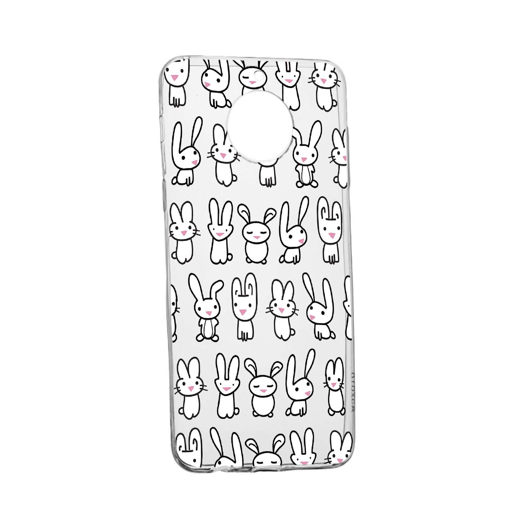 Husa Rabbits, pentru Nokia 7.2, rezistenta la uzura, anti-alunecare, din silicon Premium, 691