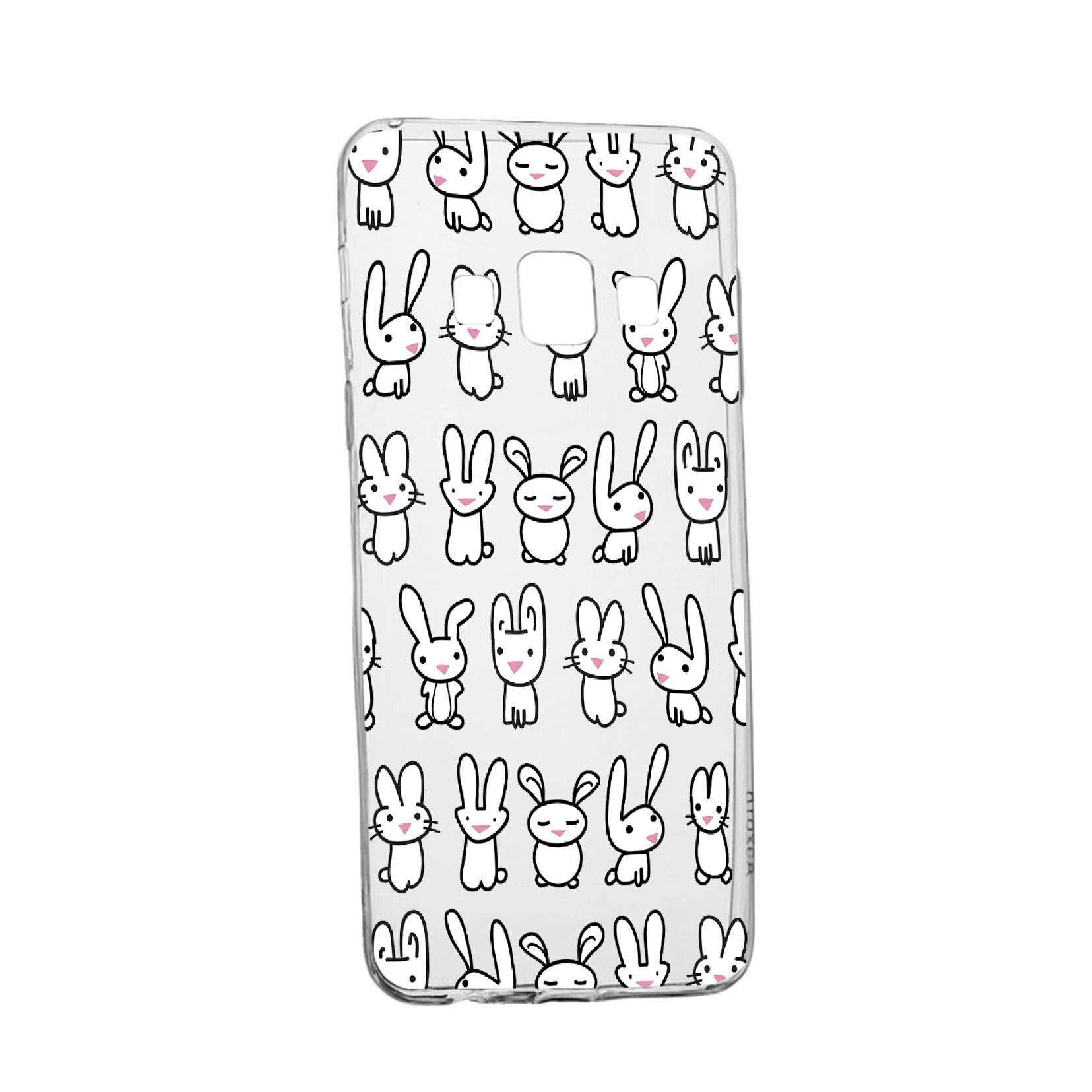 Husa Rabbits, pentru Samsung Galaxy A3, rezistenta la uzura, anti-alunecare, din silicon Premium, 691