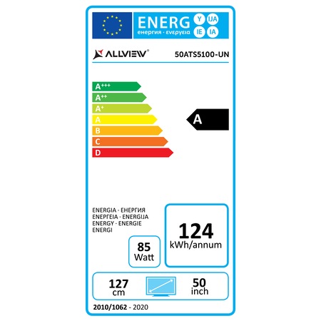 Televizor Allview 50ATS5100-UN, 125 cm, Smart, 4K Ultra HD, LED, Clasa A