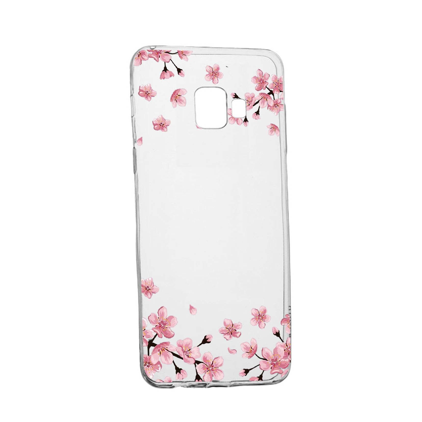 Husa Pastel colors - flowers, pentru Samsung Galaxy J4 Plus 2018, rezistenta la uzura, anti-alunecare, din silicon Premium, 694