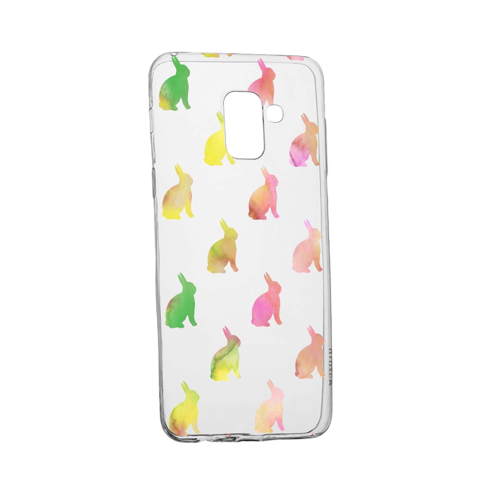 Husa Cool Rabbits, pentru Samsung Galaxy A6 2018, rezistenta la uzura, anti-alunecare, din silicon Premium, 695