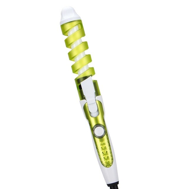 Ondulator de par LI pentru bucle lejere, 190 Grade, strat ceramic, design ergonomic, 35W, Verde/Alb, Urban Trends ®