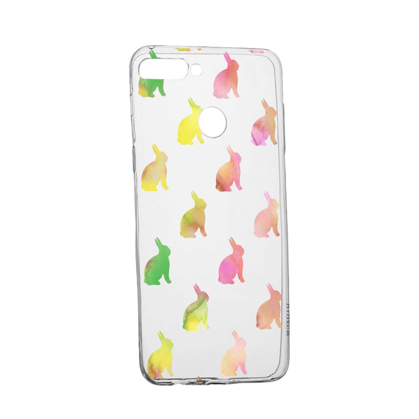 Husa Cool Rabbits, pentru Huawei Y6 Prime 2018, rezistenta la uzura, anti-alunecare, din silicon Premium, 695