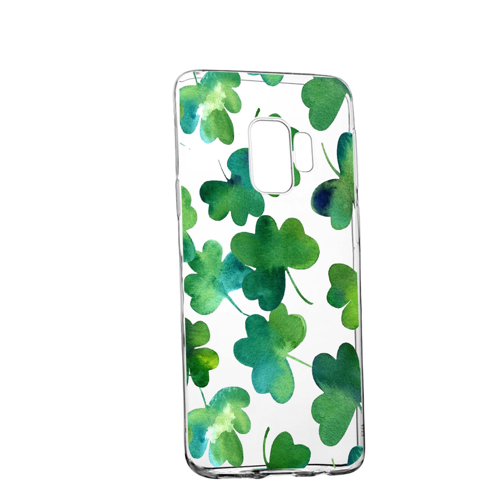 Husa Green leaf, pentru Xiaomi Redmi Note 8 Pro, rezistenta la uzura, anti-alunecare, din silicon Premium, 697