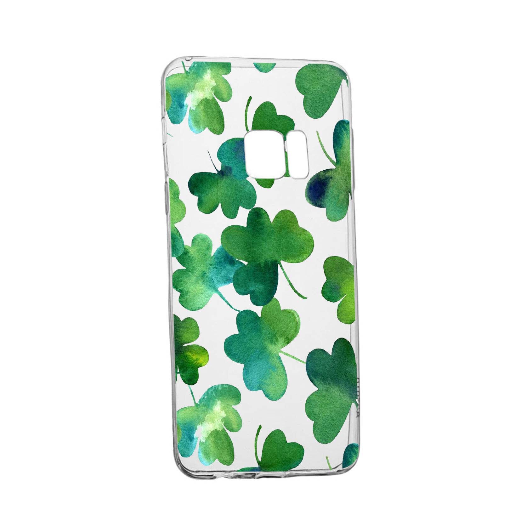 Husa Green leaf, pentru Samsung Galaxy S7 Edge, rezistenta la uzura, anti-alunecare, din silicon Premium, 697