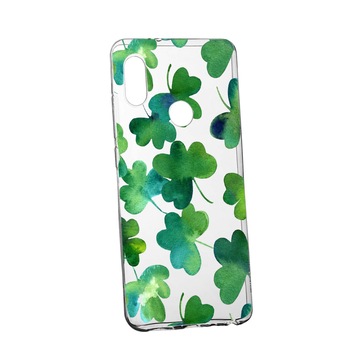 Husa Green leaf, pentru Huawei Y7 2019, rezistenta la uzura, anti-alunecare, din silicon Premium, 697 Husa Green leaf, pentru Huawei Y7 2019, rezistenta la uzura, anti-alunecare, din silicon Premium, 697