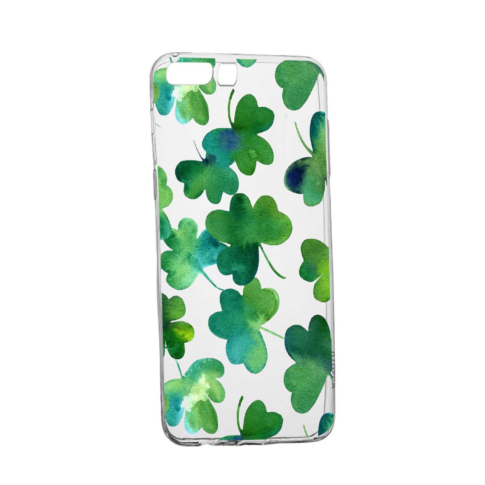 Husa Green leaf, pentru Huawei Y6 2018, rezistenta la uzura, anti-alunecare, din silicon Premium, 697