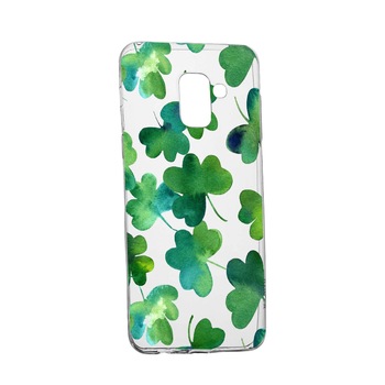 Husa Green leaf, pentru Samsung Galaxy A8 2018 / A5 2018, rezistenta la uzura, anti-alunecare, din silicon Premium, 697 Husa Green leaf, pentru Samsung Galaxy A8 2018 / A5 2018, rezistenta la uzura, anti-alunecare, din silicon Premium, 697