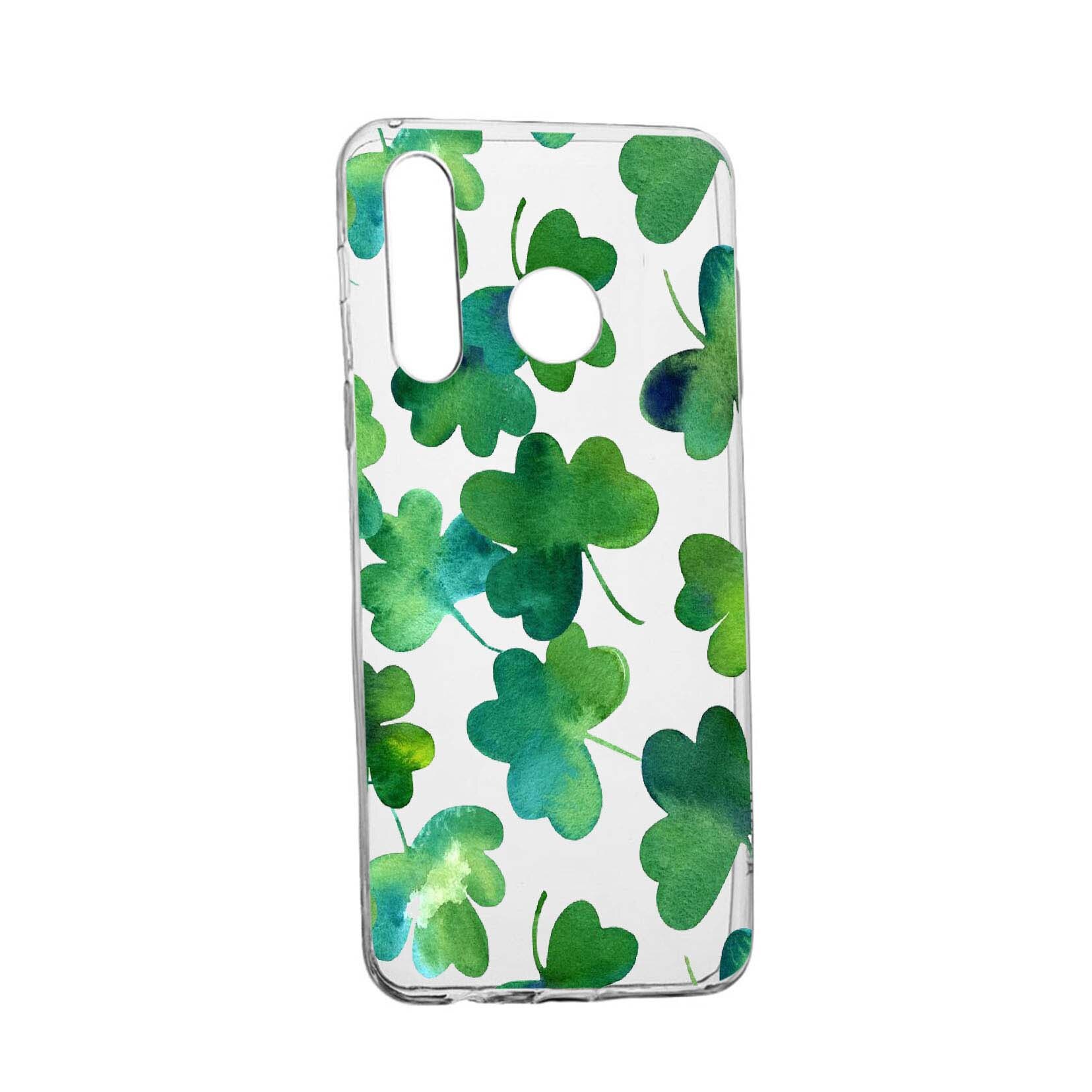 Husa Green leaf, pentru Samsung Galaxy A30, rezistenta la uzura, anti-alunecare, din silicon Premium, 697