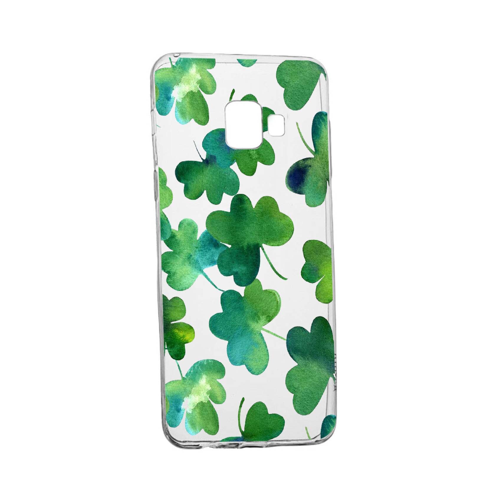 Husa Green leaf, pentru Samsung Galaxy A5 2016, rezistenta la uzura, anti-alunecare, din silicon Premium, 697