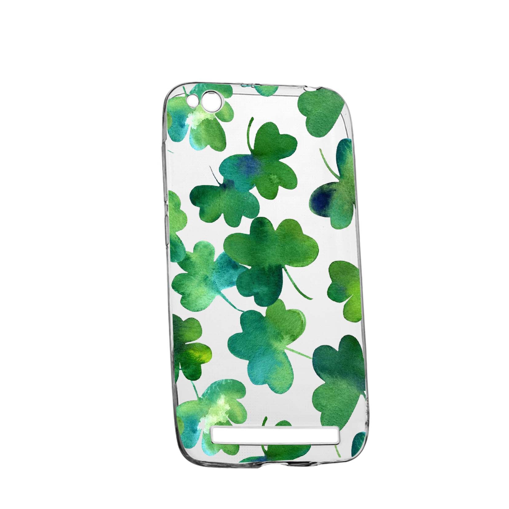 Husa Green leaf, pentru Xiaomi Redmi 4A, rezistenta la uzura, anti-alunecare, din silicon Premium, 697