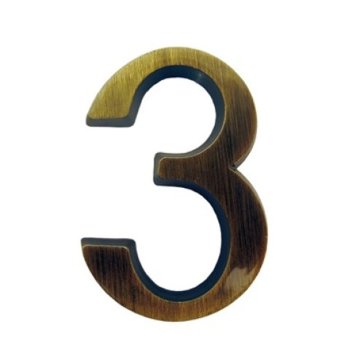 Ajtószám öntapadós antik "3" 4,5cm