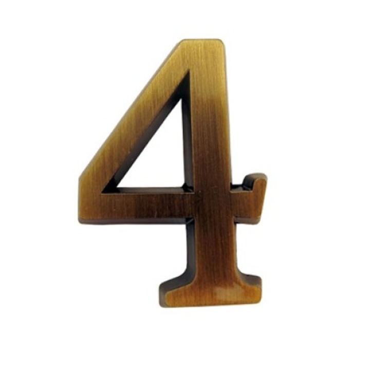 Ajtószám öntapadós antik "4" 4,5cm