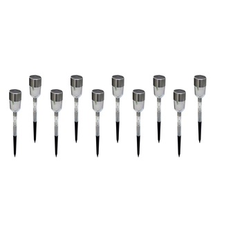 Set 10 buc. Lampa solara de gradina inox BLOW CROM, LED, 25.5cm, IP44, Tip tarus - EL0031249 Set 10 buc. Lampa solara de gradina inox BLOW CROM, LED, 25.5cm, IP44, Tip tarus - EL0031249