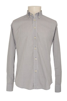Camasa barbati,Newtone, guler fixat cu nasturi, model cu carouri 1 Camasa barbati,Newtone, guler fixat cu nasturi, model cu carouri 1