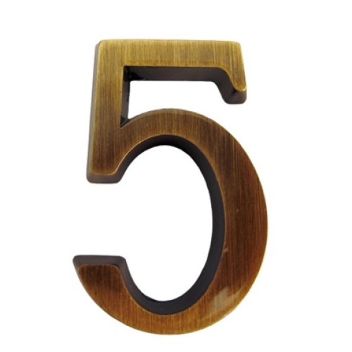 Ajtószám 4,5 cm öntapadós, antik "5"