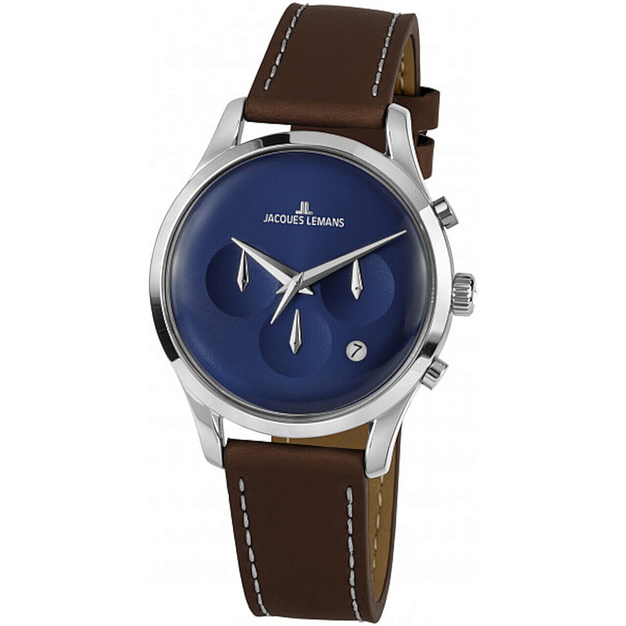 Ceas barbatesc Jacques Lemans 1-2067C Retro Classic, 38mm, 5ATM, Argintiu