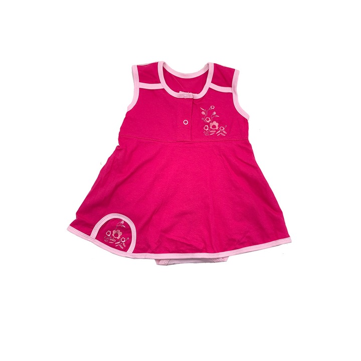 Rochie body bebe, JUP, Bumbac, roz, Roz aprins