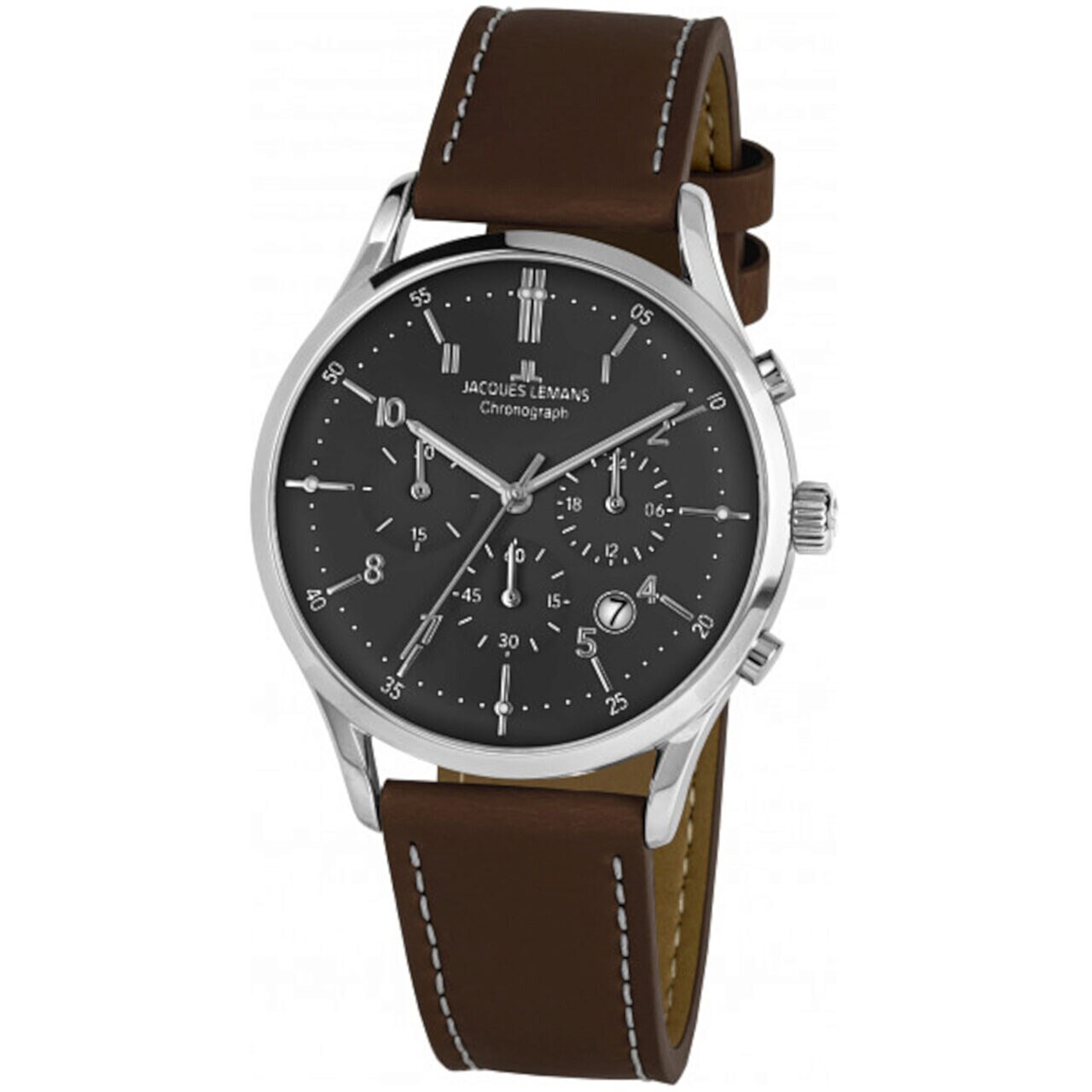 Ceas barbatesc Jacques Lemans 1-2068M Retro Classic, 41mm, 5ATM, Argintiu