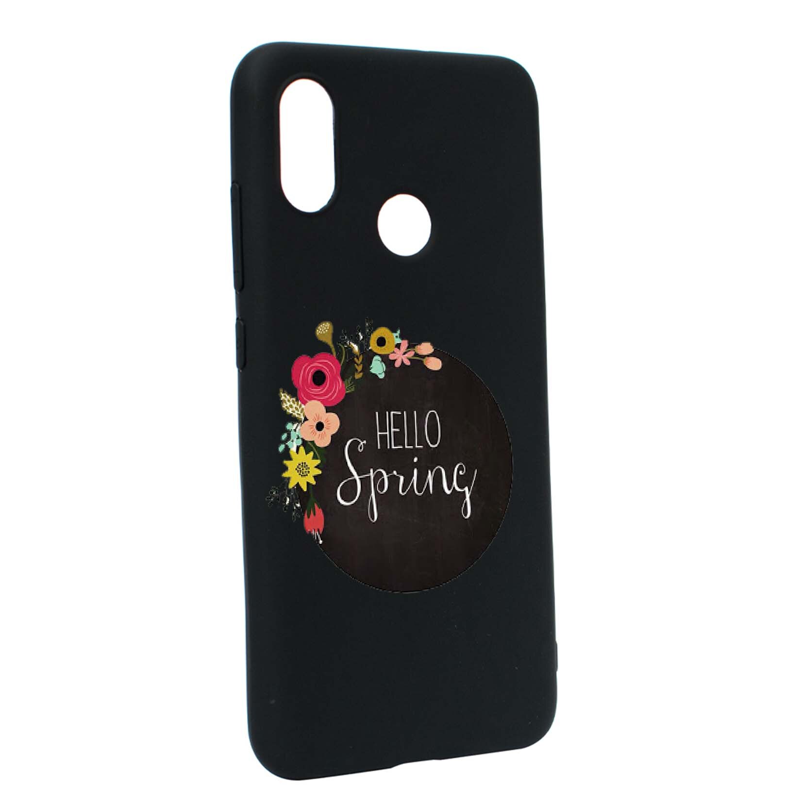 Husa Xiaomi Mi 8, Hello Spring, rezistenta la uzura, anti-alunecare, din silicon Premium, B684