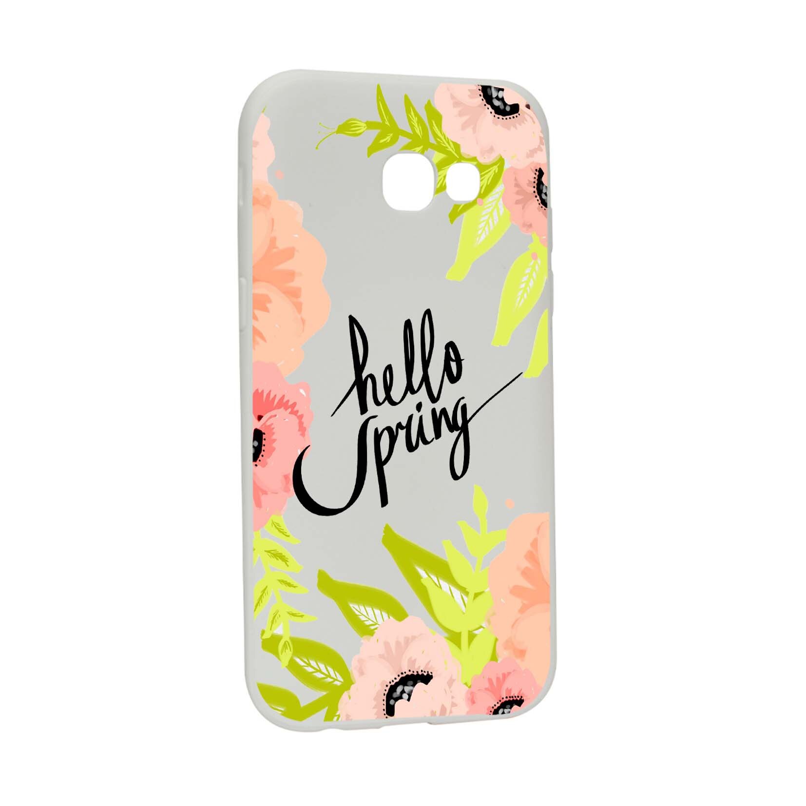 Husa Samsung Galaxy A3 2017, Hello Spring, rezistenta la uzura, anti-alunecare, din silicon Premium, W685