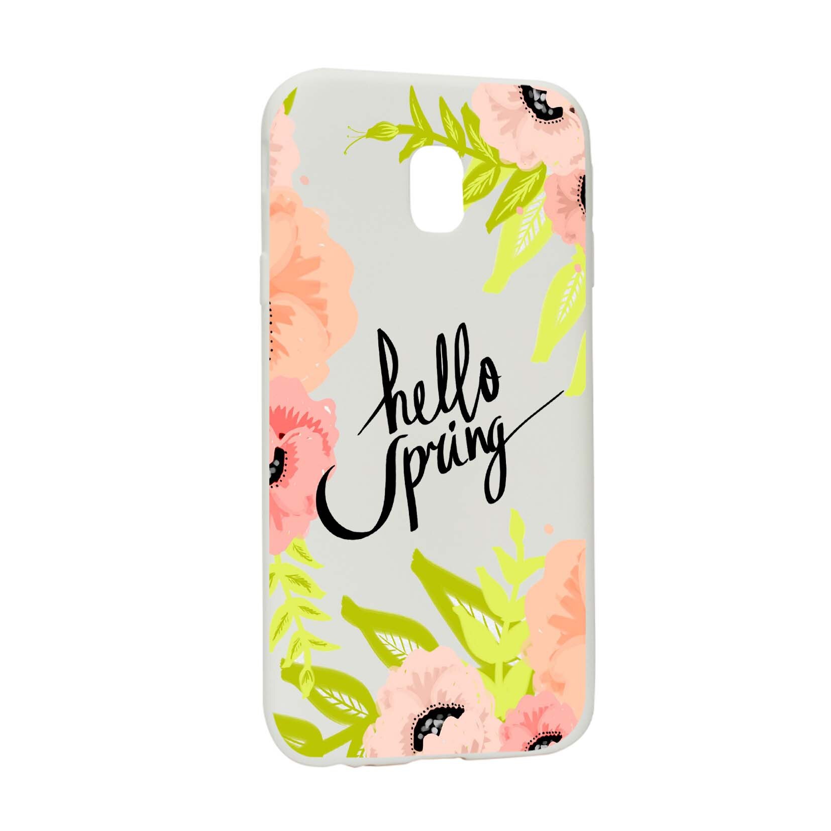 Husa Samsung Galaxy J3 2018, Hello Spring, rezistenta la uzura, anti-alunecare, din silicon Premium, W685