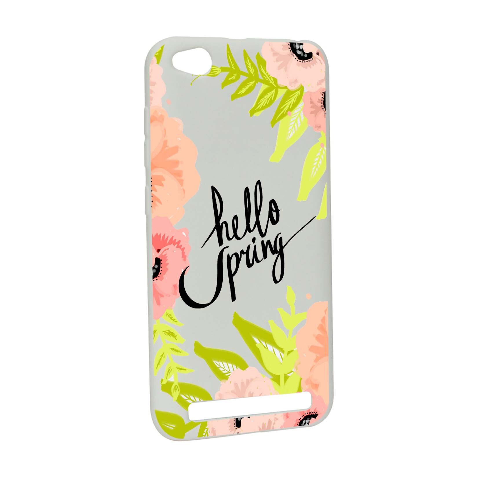 Husa Xiaomi Redmi 5A, Hello Spring, rezistenta la uzura, anti-alunecare, din silicon Premium, W685