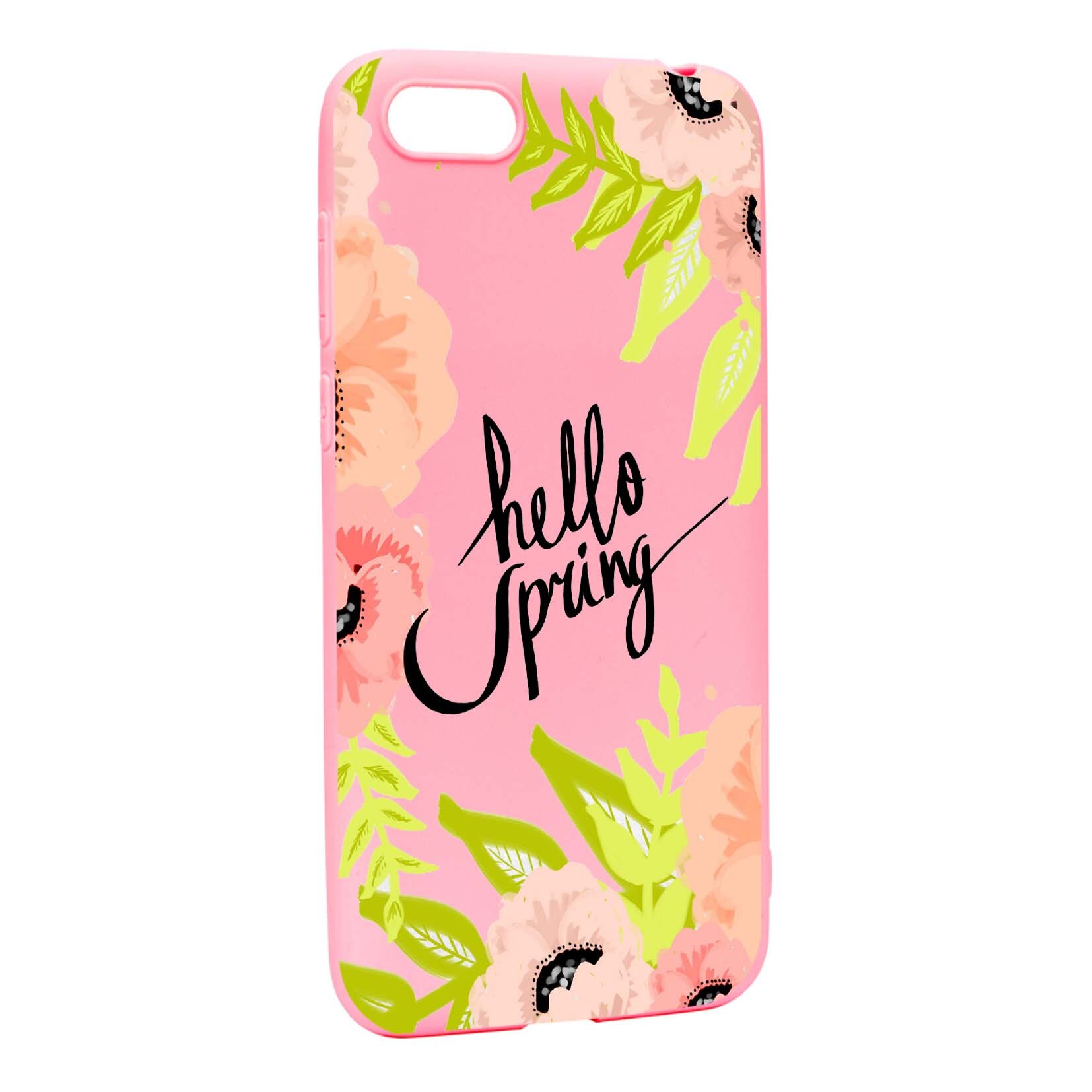 Husa Huawei Y5 2018, Hello Spring, rezistenta la uzura, anti-alunecare, din silicon Premium, P685