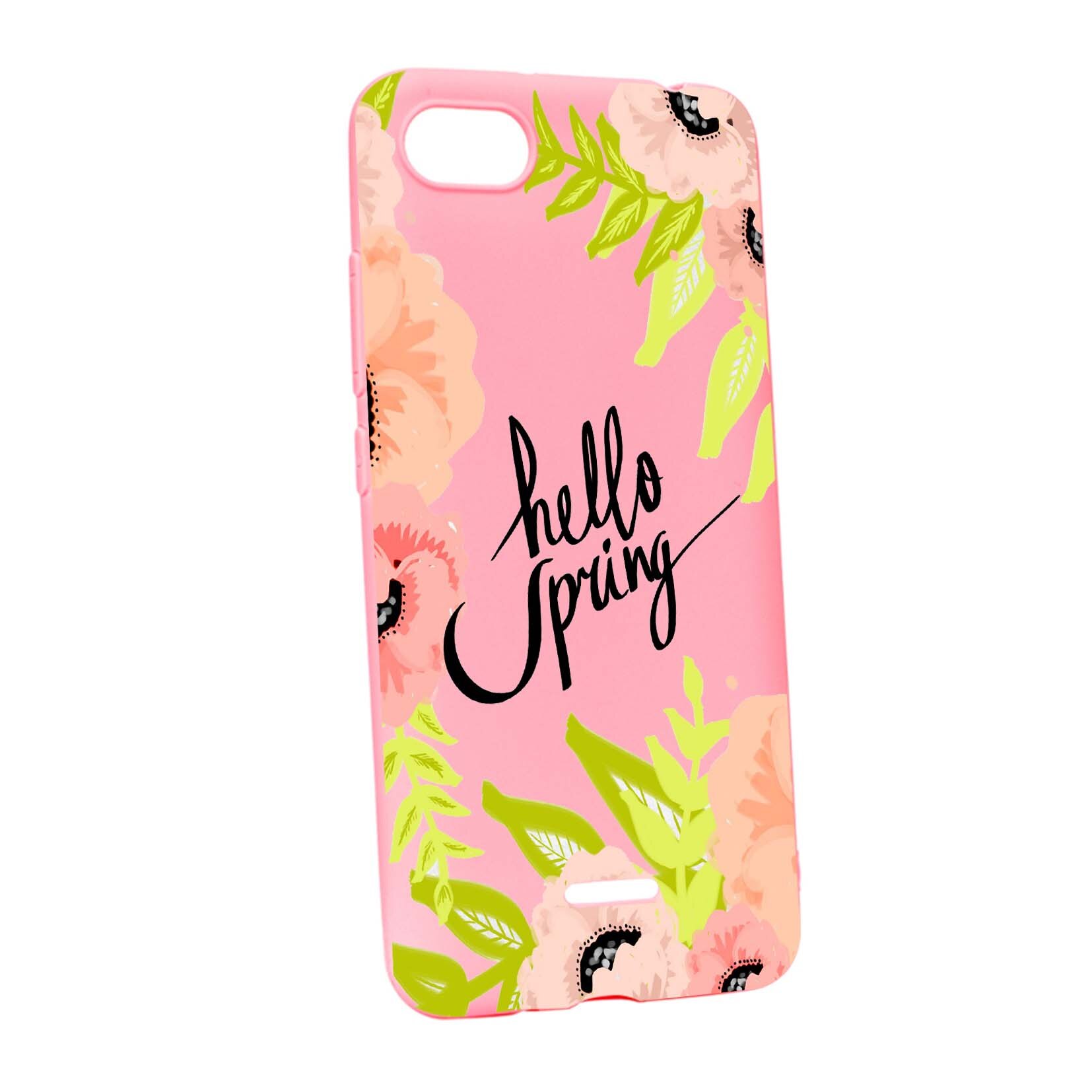 Husa Xiaomi Redmi 6A, Hello Spring, rezistenta la uzura, anti-alunecare, din silicon Premium, P685