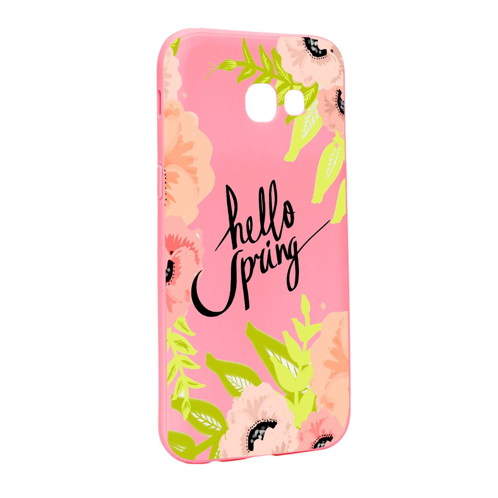 Husa Samsung Galaxy A3 2017, Hello Spring, rezistenta la uzura, anti-alunecare, din silicon Premium, P685