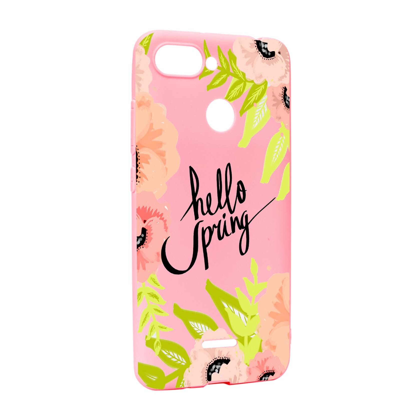 Husa Xiaomi Redmi 6, Hello Spring, rezistenta la uzura, anti-alunecare, din silicon Premium, P685