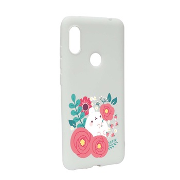 Husa Xiaomi Mi Mix 2S, Rabbit in flowers, rezistenta la uzura, anti-alunecare, din silicon Premium, W686 Husa Xiaomi Mi Mix 2S, Rabbit in flowers, rezistenta la uzura, anti-alunecare, din silicon Premium, W686