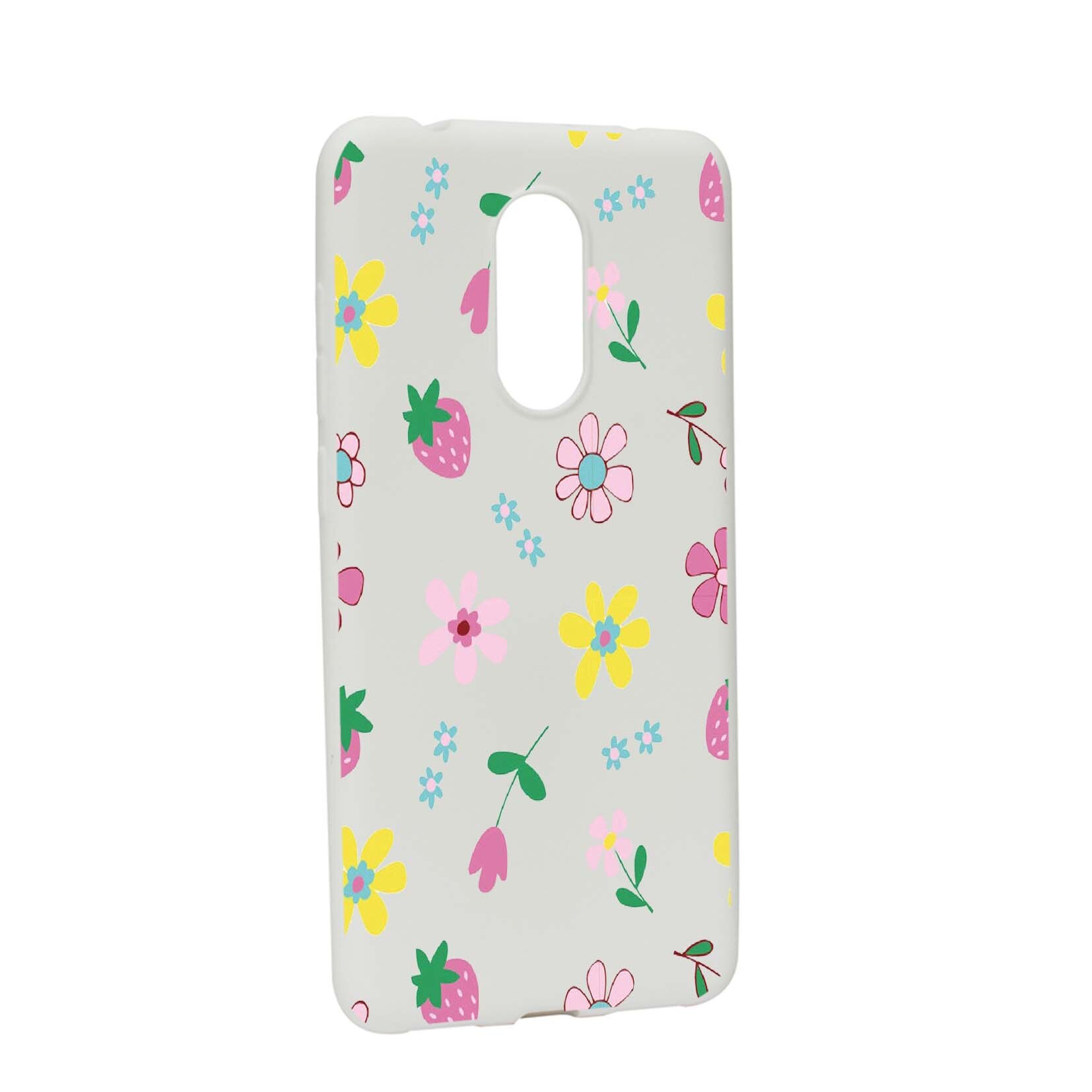 Husa Xiaomi Redmi Note 5 / Redmi 5 Plus, Flowers, rezistenta la uzura, anti-alunecare, din silicon Premium, W687