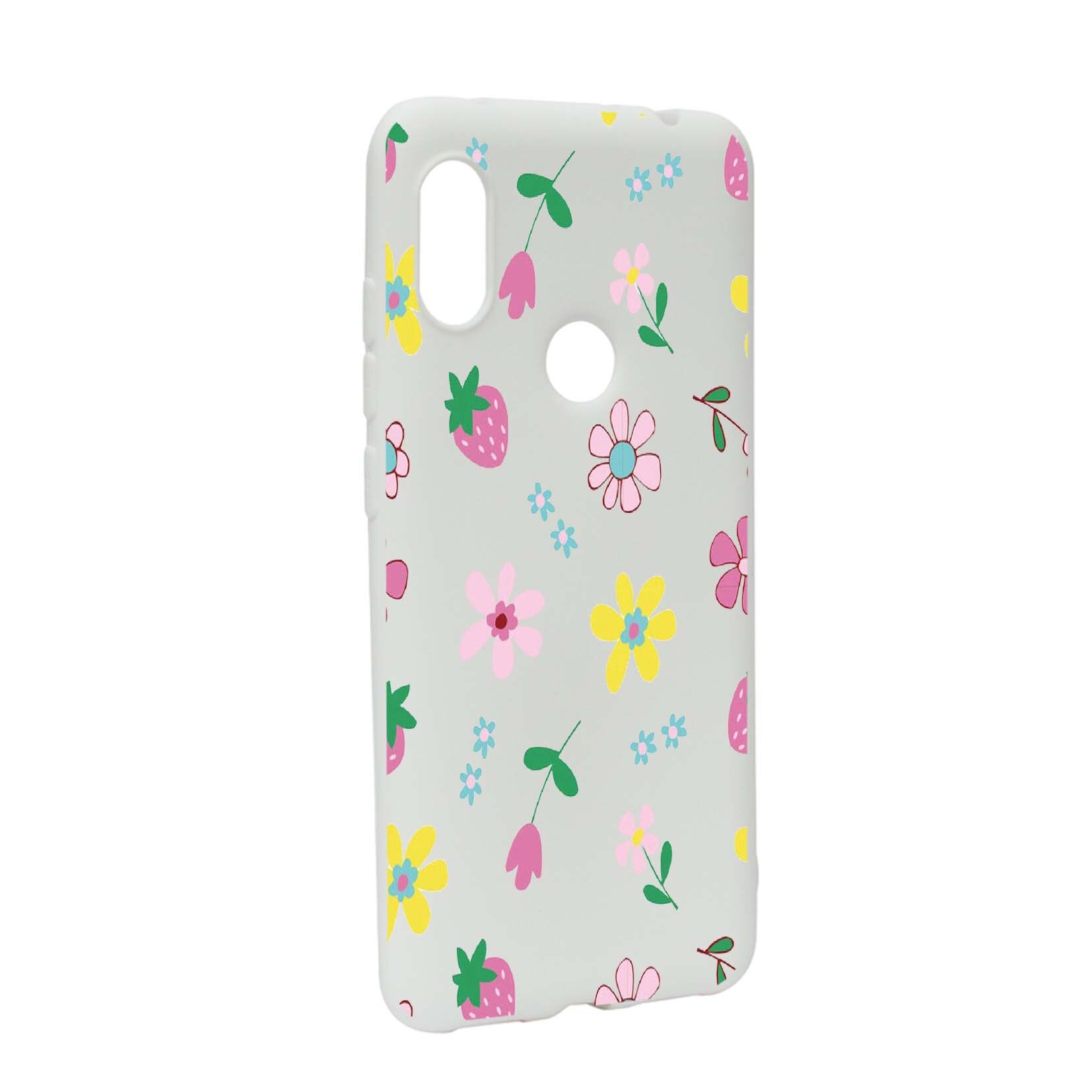 Husa Xiaomi Mi Max 3, Flowers, rezistenta la uzura, anti-alunecare, din silicon Premium, W687