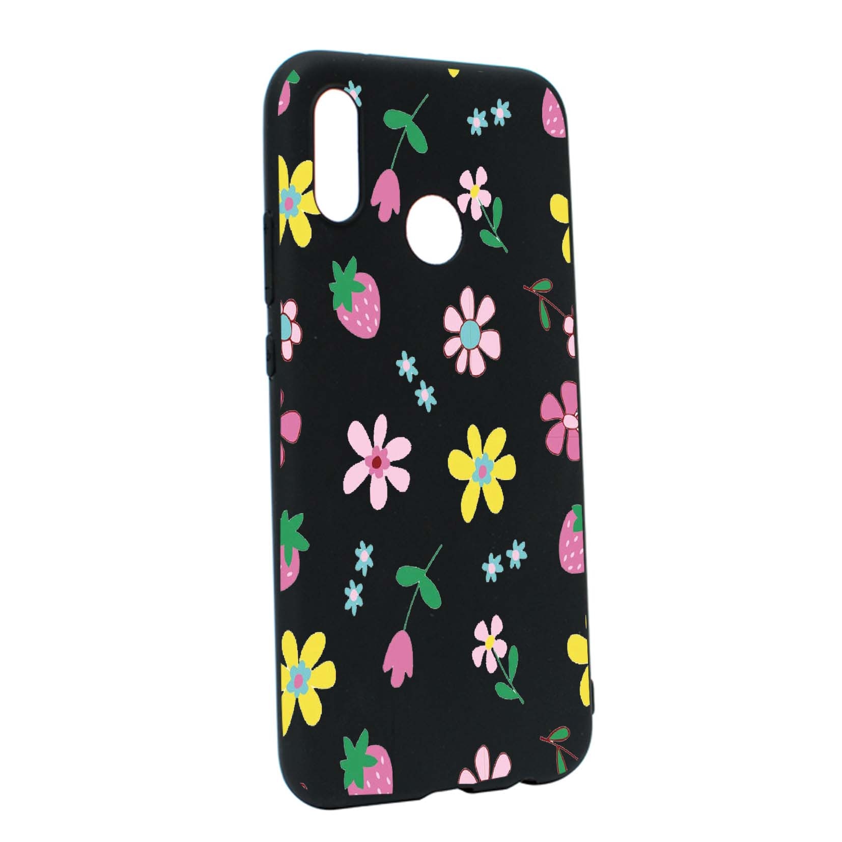 Husa Huawei P20 Lite, Flowers, rezistenta la uzura, anti-alunecare, din silicon Premium, B687