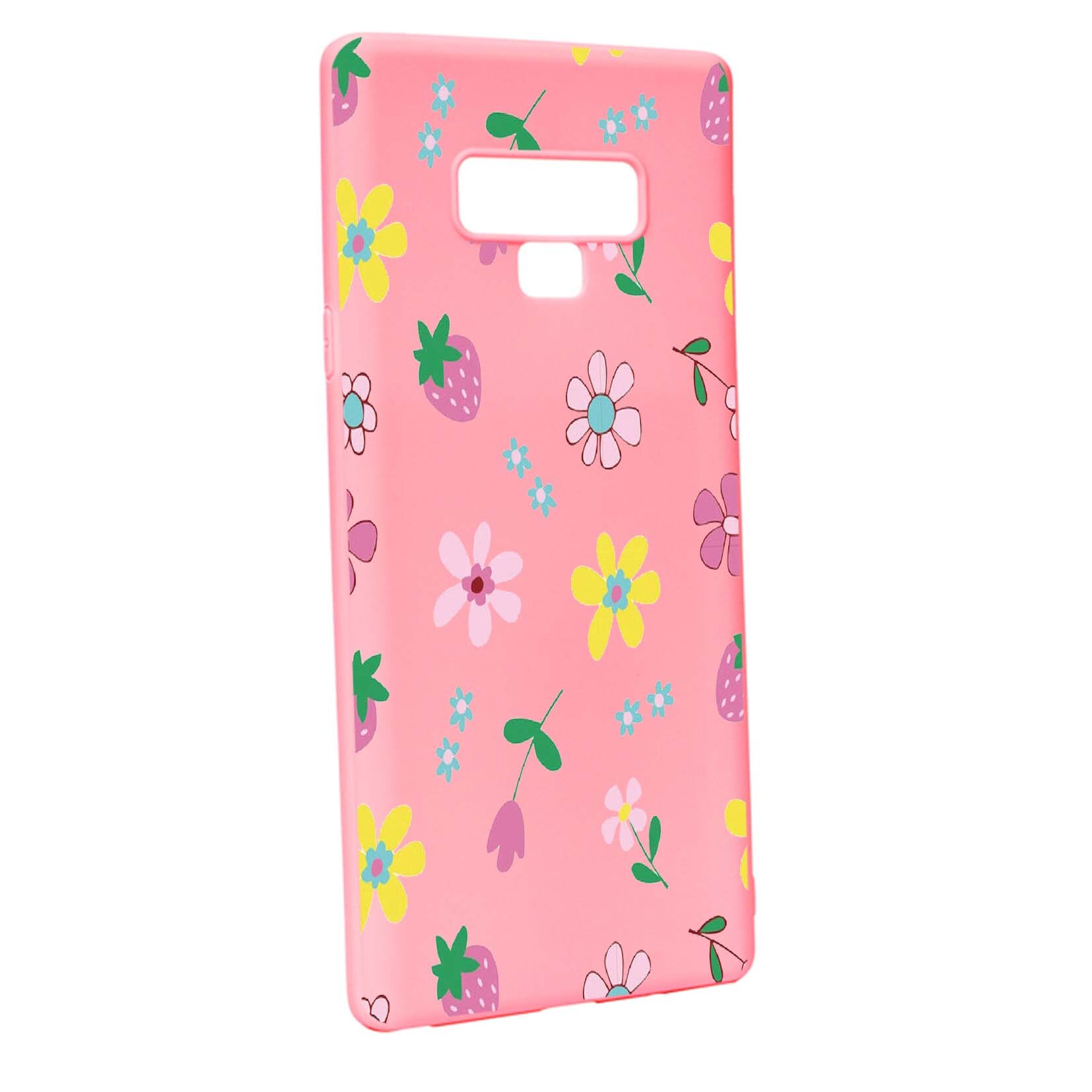 Husa Samsung Galaxy Note 9, Flowers, rezistenta la uzura, anti-alunecare, din silicon Premium, P687
