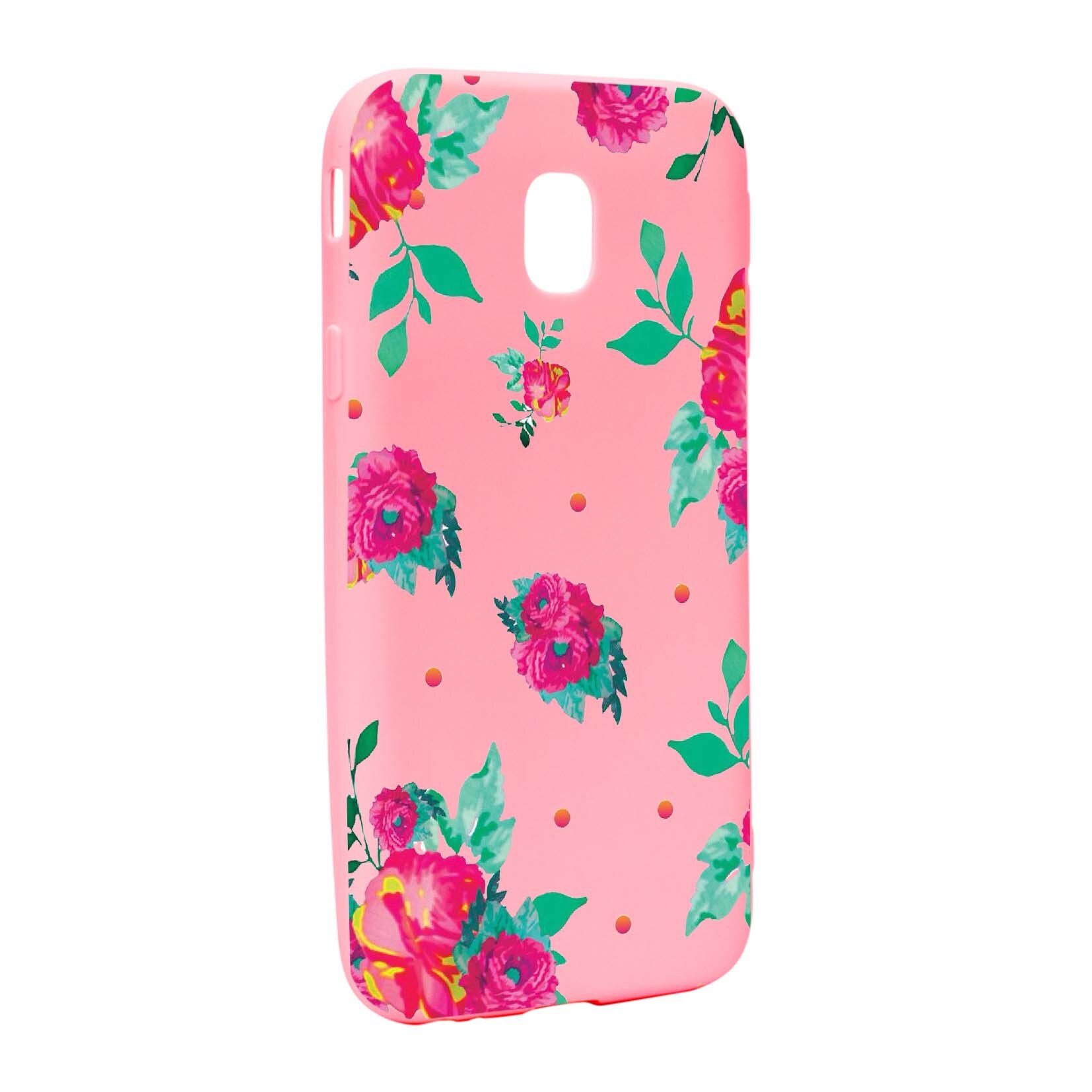 Husa Samsung Galaxy J3 2018, Roses - Pastel colors, rezistenta la uzura, anti-alunecare, din silicon Premium, P688