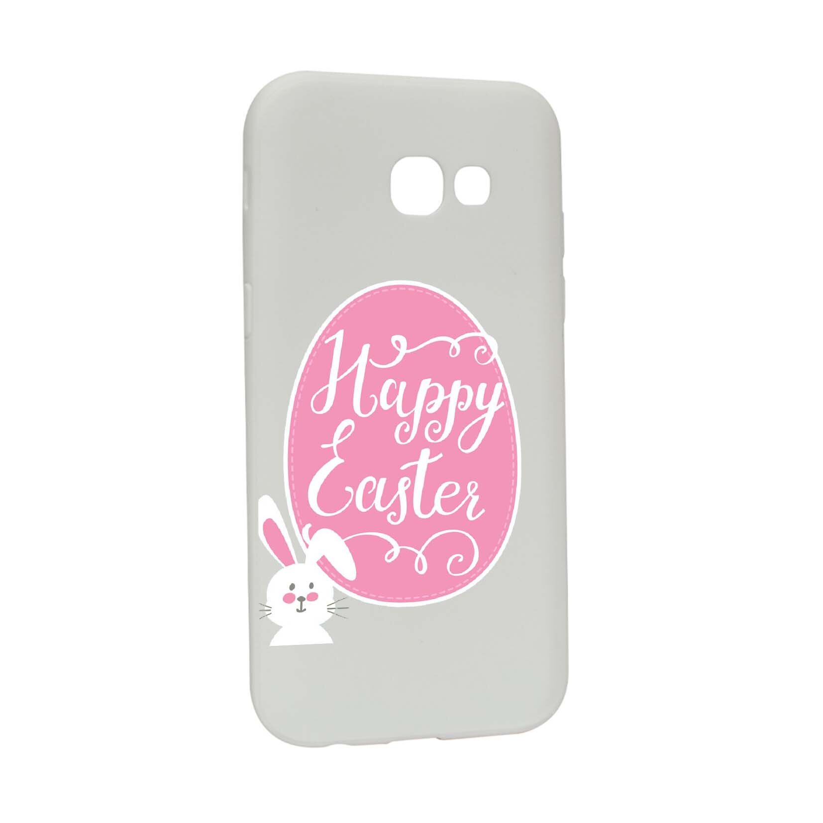 Husa Samsung Galaxy A3 2017, Happy Easter, rezistenta la uzura, anti-alunecare, din silicon Premium, W689