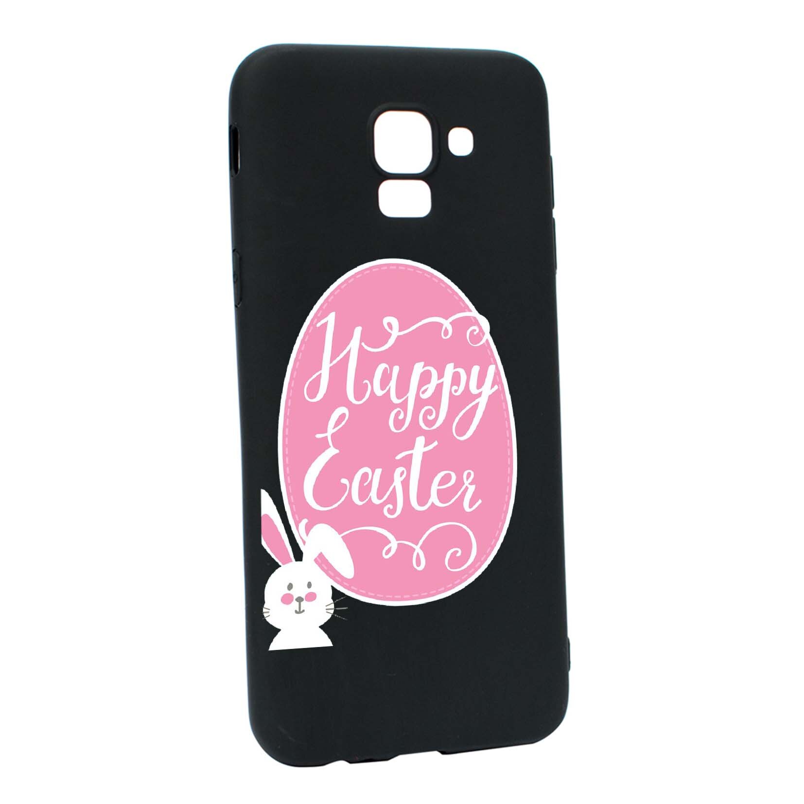 Husa Samsung Galaxy J6 2018, Happy Easter, rezistenta la uzura, anti-alunecare, din silicon Premium, B689
