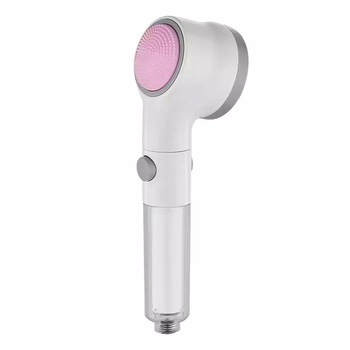 Cap de dus cu microfiltru de bumbac, ganule minerale si perie siliconica de curatat, COMENG LTD Cap de dus cu microfiltru de bumbac, ganule minerale si perie siliconica de curatat, COMENG LTD