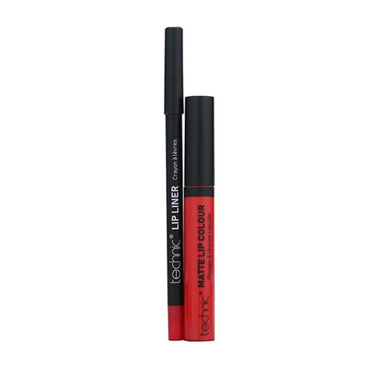 Комплект за устни Technic Lip Kit Lady Bird, С молив, Coral