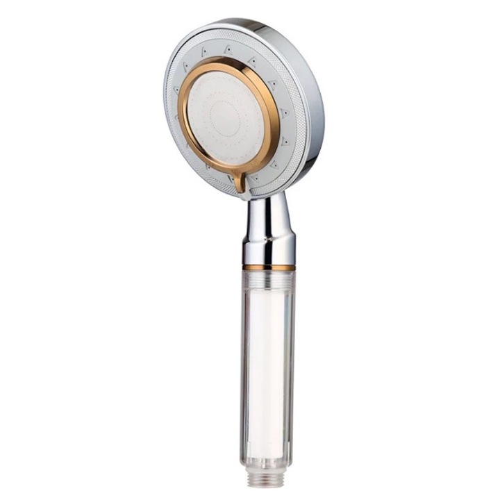 Cap de dus cu microfiltru de bumbac cu 3 jeturi: masaj, ploaie, furtuna, COMENG