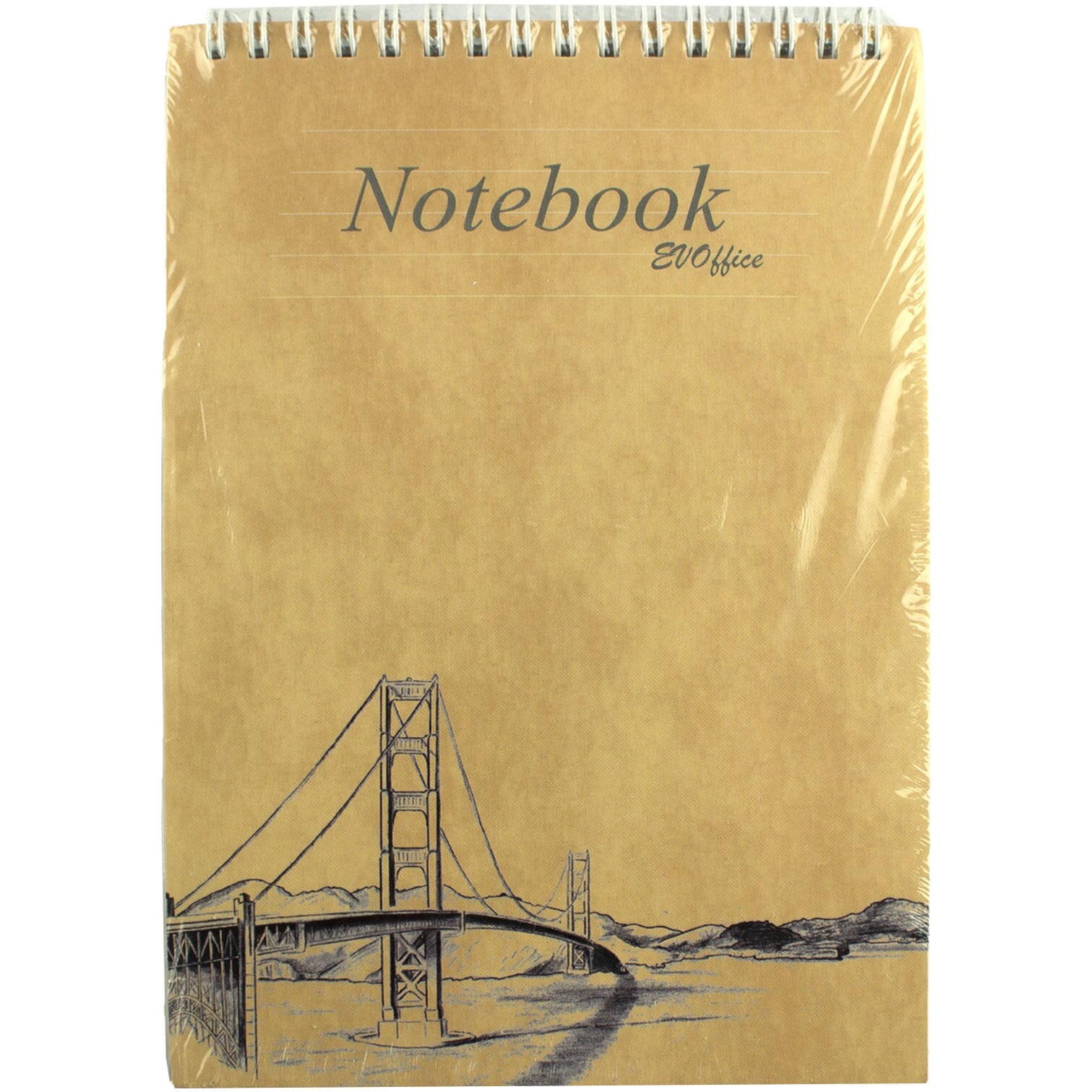 Set 5 bucati Blocnotes EVOffice A5 cu microperforatii si spira metalica, 80 file, matematica