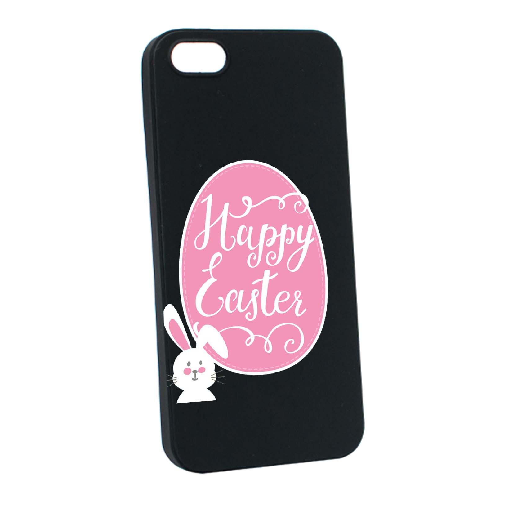 Husa Apple iPhone SE / 5S / 5, Happy Easter, rezistenta la uzura, anti-alunecare, din silicon Premium, B689