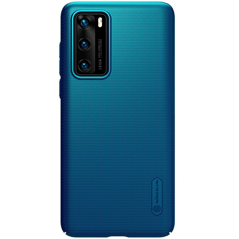 Husa protectie spate din plastic texturat albastru, pentru Huawei P40- Nillkin Frosted Shield