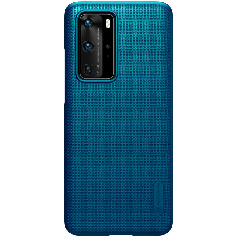 Husa protectie spate din plastic texturat albastru, pentru Huawei P40 Pro- Nillkin Frosted Shield